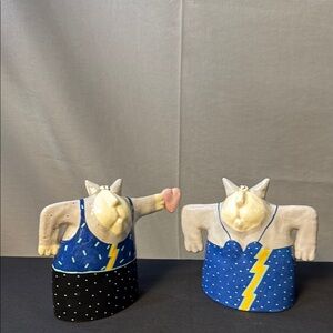 Vintage sherry Loehr Unique Cat Figurines salt and pepper shaker